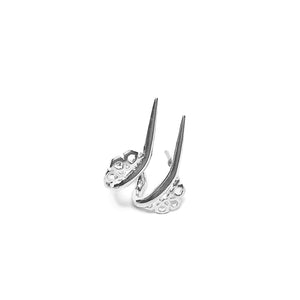 jewellery by hak the label daily earring double spike in silver